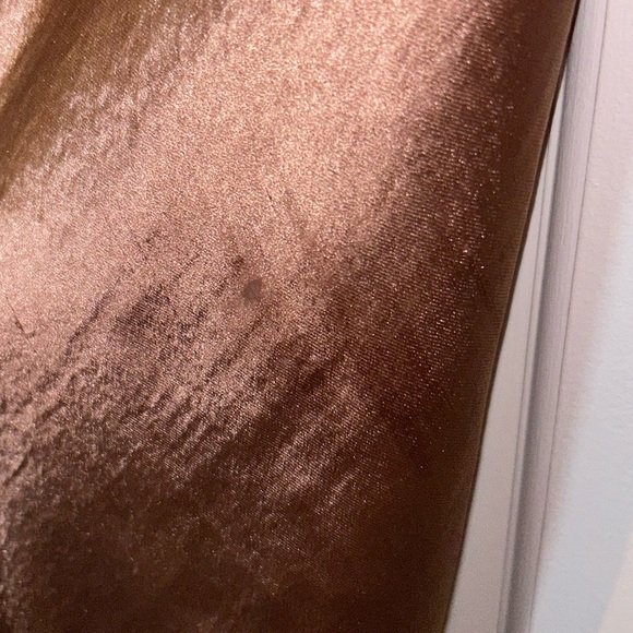ROSE GOLD ASOS SATIN MIDI DRESS - sz 14 - Picture 6 of 8